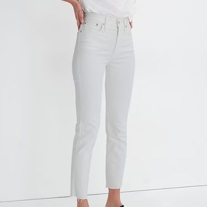 Madewell The Perfect Vintage Jean in Tile White: Raw-Hem Edition